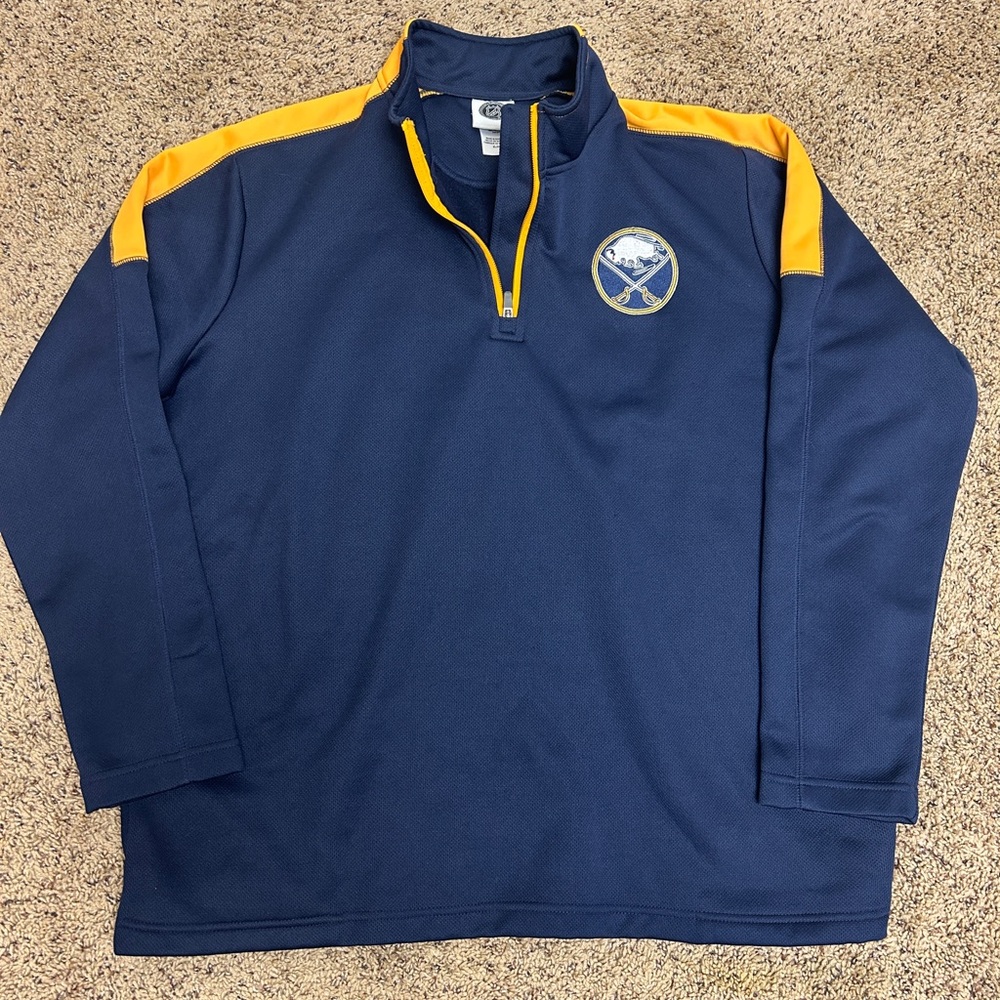 NHL Dark Blue and Yellow Pullover